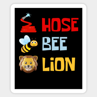 Hose bee lion funny meme Sticker